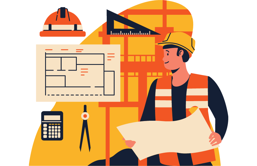 MINIMA techniek bouw sector animatietekening